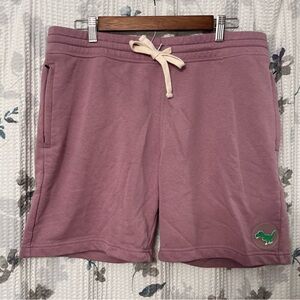 Eubi Men's Dinosaur Patch 7 inch Signature Lounge Shorts in Mauve